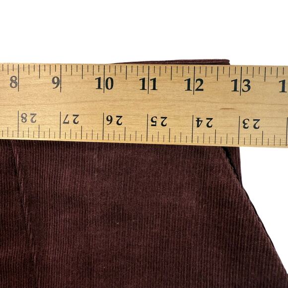 Vintage 80s Wrangler Burgundy Corduroy A-Line Skirt Women’s 11 Western 26” Waist - Picture 7 of 10